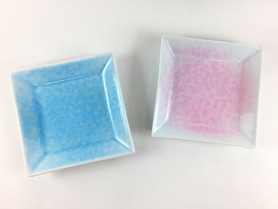 【SALE】結晶額渕銘々皿　(トルコ/ピンク)　12cm　有田焼【訳あり】