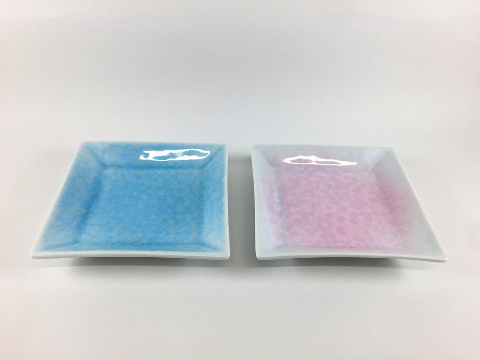 【SALE】結晶額渕銘々皿　(トルコ/ピンク)　12cm　有田焼【訳あり】