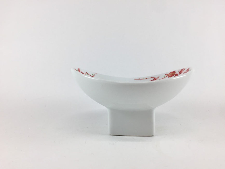 【SALE】高小鉢　赤唐花　13cm　有田焼【訳あり】