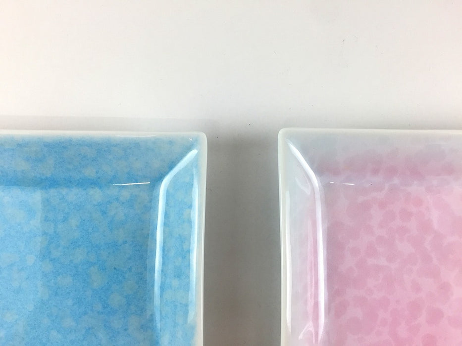 【SALE】結晶額渕銘々皿　(トルコ/ピンク)　12cm　有田焼【訳あり】