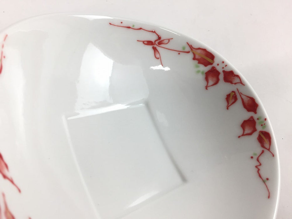 【SALE】高小鉢　赤唐花　13cm　有田焼【訳あり】