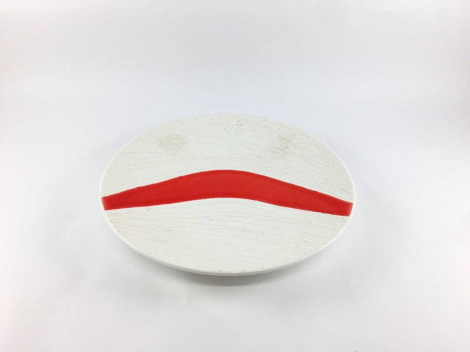 【SALE】赤流し19cm丸皿　有田焼【訳あり】