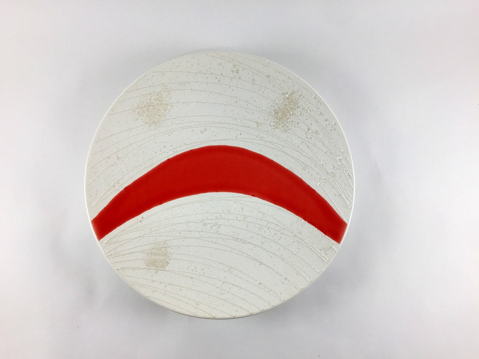 【SALE】赤流し19cm丸皿　有田焼【訳あり】