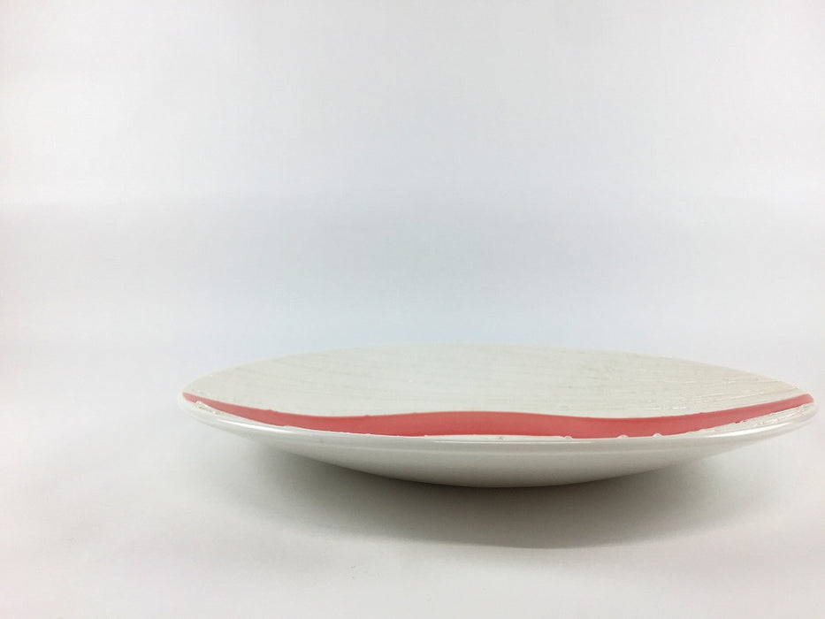 【SALE】赤流し19cm丸皿　有田焼【訳あり】