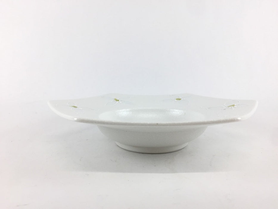【SALE】180六角リム鉢　雪白ヤマボウシ　18cm　有田焼【訳あり】
