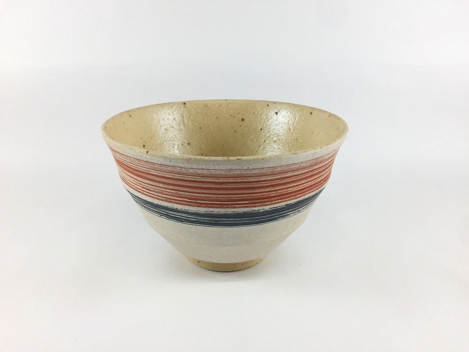 【SALE】DAN丼　ザラメ白茶赤黒刷毛　13cm　有田焼【訳あり】