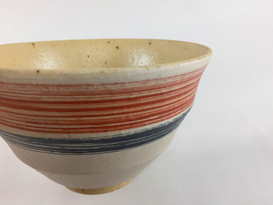 【SALE】DAN丼　ザラメ白茶赤黒刷毛　13cm　有田焼【訳あり】