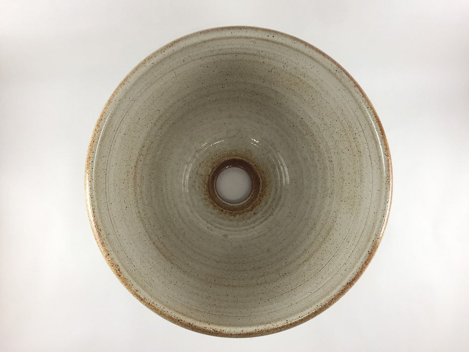 25cm手洗い鉢　白刷毛巻　有田焼(j.R)【限定品】