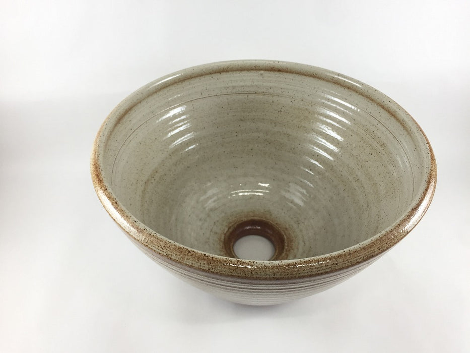 25cm手洗い鉢　白刷毛巻　有田焼(j.R)【限定品】