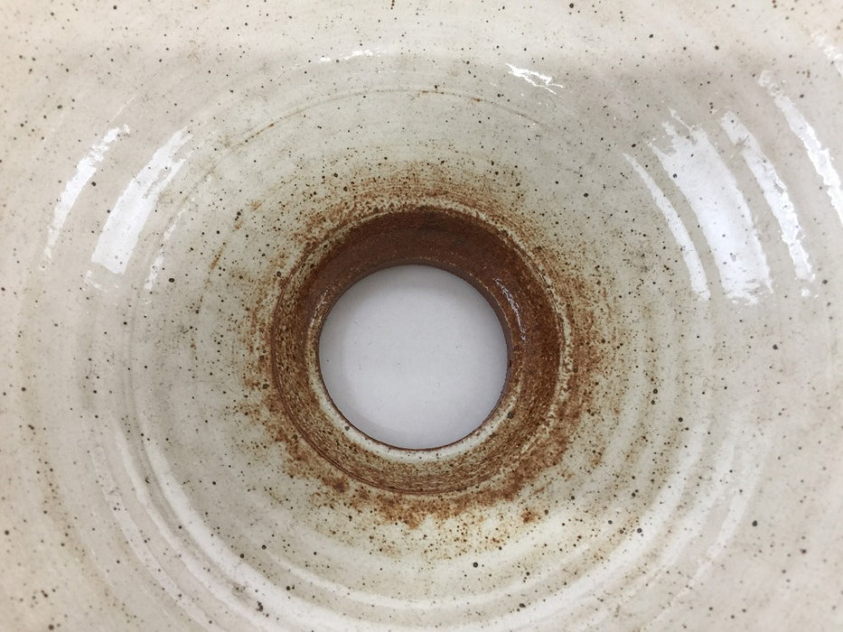 25cm手洗い鉢　白刷毛巻　有田焼(j.R)【限定品】