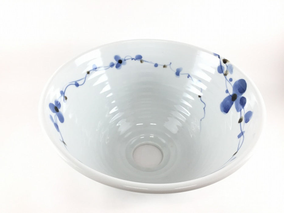 235mm洗面鉢(藍花唐草)　波佐見焼(j.R)【限定品】