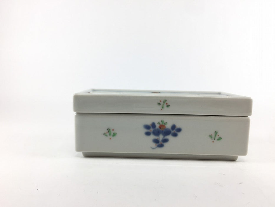 【SALE】5寸長角箱　天啓小花紋　14cm　有田焼【訳あり】