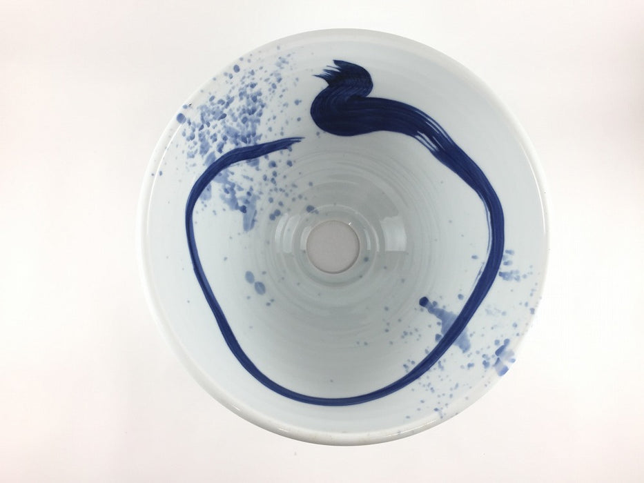 235mm洗面鉢(藍吹刷毛)　波佐見焼(j.R)【限定品】