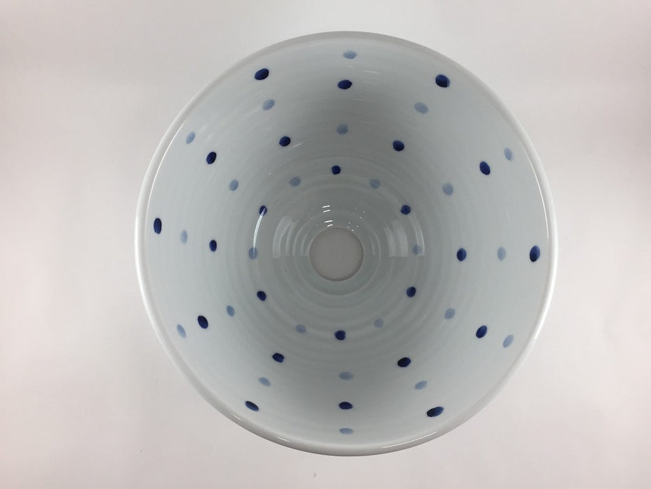 235mm洗面鉢(藍水玉)　波佐見焼(j.R)【限定品】