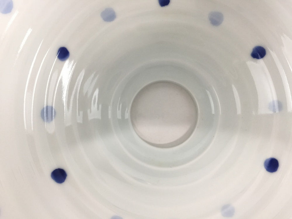 235mm洗面鉢(藍水玉)　波佐見焼(j.R)【限定品】