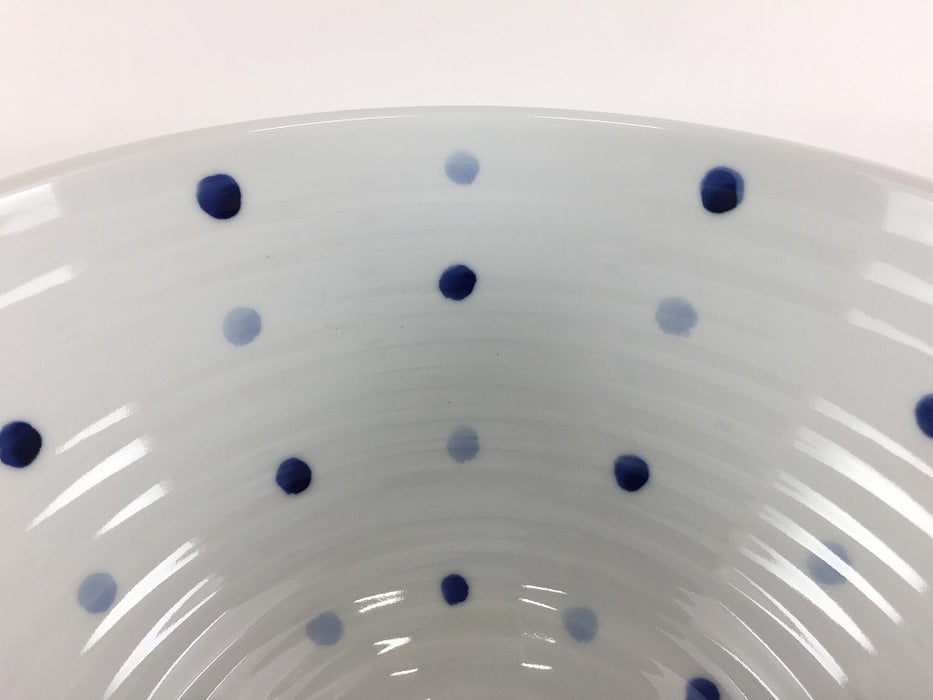 235mm洗面鉢(藍水玉)　波佐見焼(j.R)【限定品】