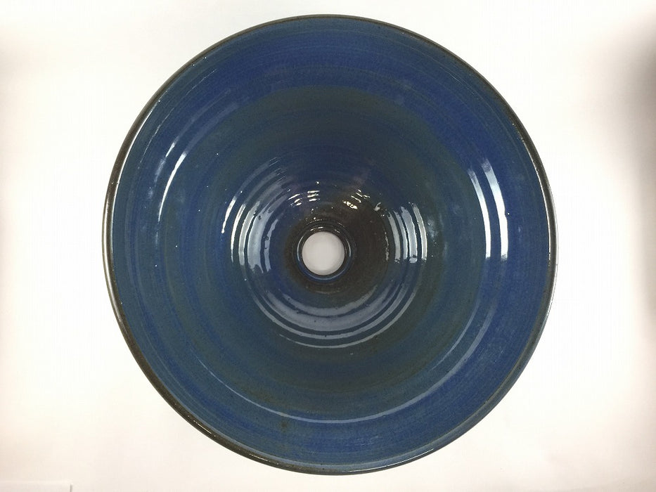 【SALE】33cm洗面鉢(青黒) 　有田焼(j.R)【訳あり】