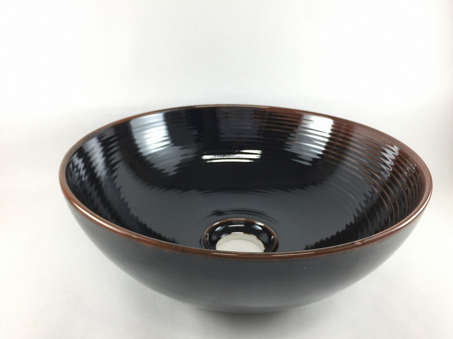 手洗鉢28cm.天目 　有田焼(j.R)【限定品】【金具別売】