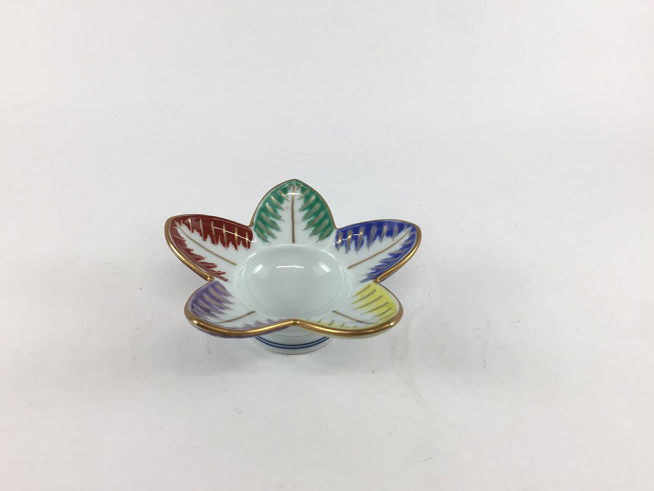 【SALE】羽根珍味　色絵　8.5cm　有田焼【訳あり】