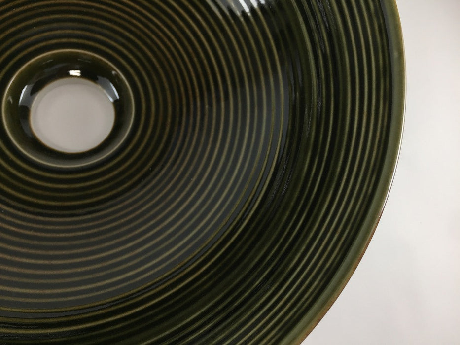 【SALE】手洗鉢28cm.苔色　有田焼(j.R)【訳あり】