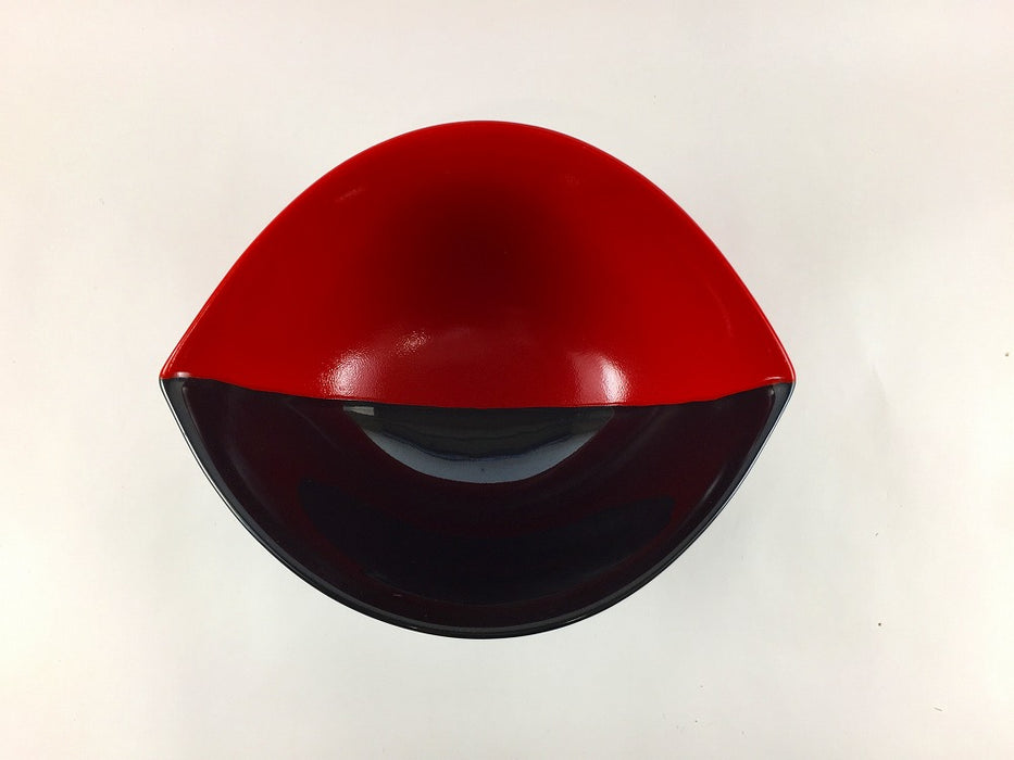 【SALE】リーフボール　赤黒　17.5cm　有田焼【訳あり】