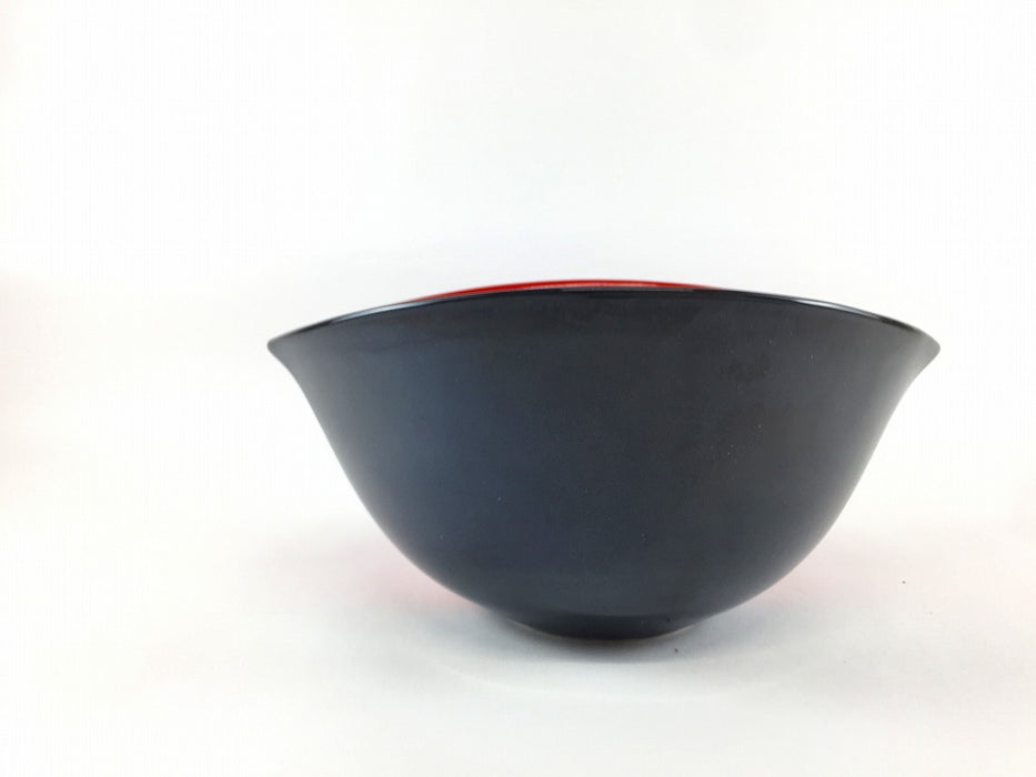 【SALE】リーフボール　赤黒　17.5cm　有田焼【訳あり】