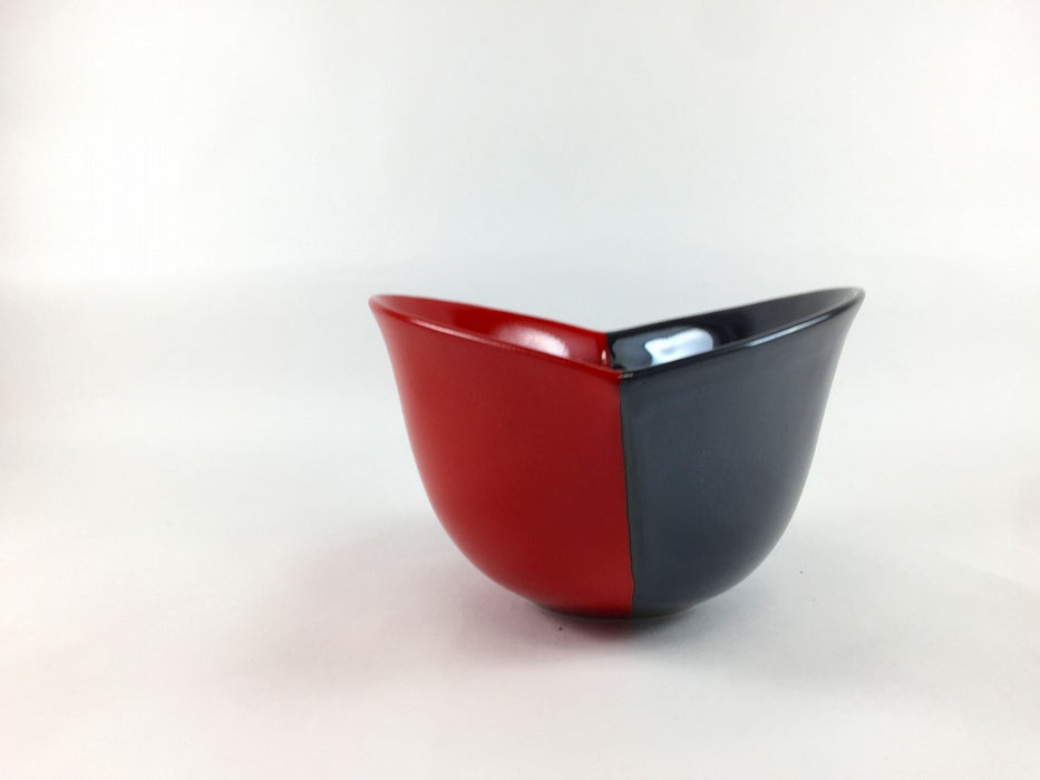 【SALE】リーフボール　赤黒　17.5cm　有田焼【訳あり】