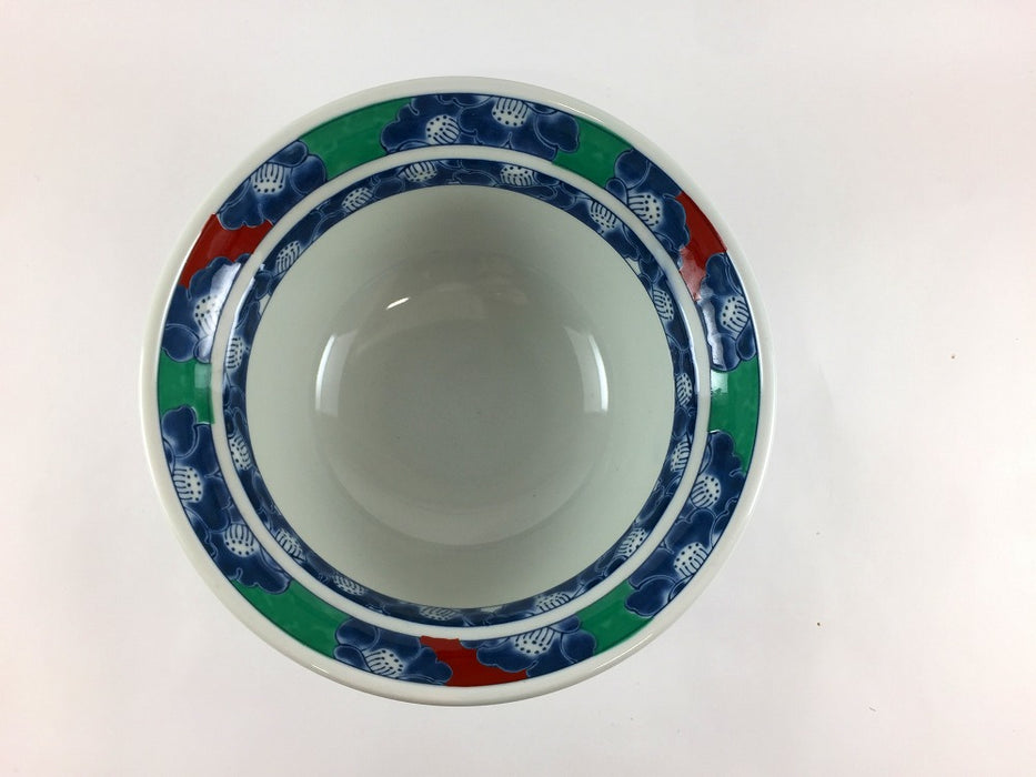 【SALE】錦大丼鉢　赤黒　16.5cm　有田焼【訳あり】