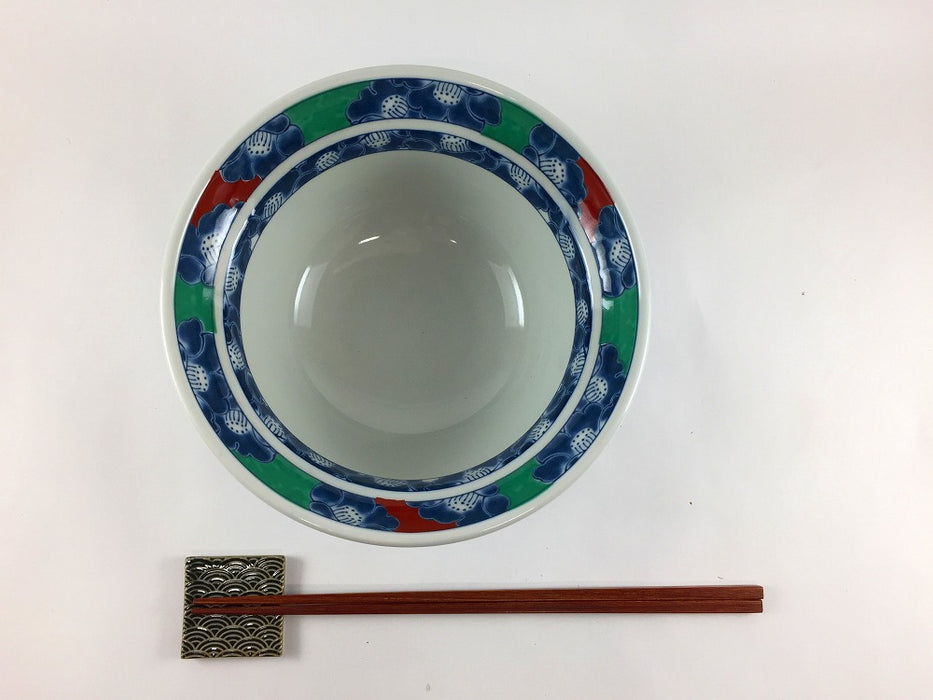 【SALE】錦大丼鉢　赤黒　16.5cm　有田焼【訳あり】