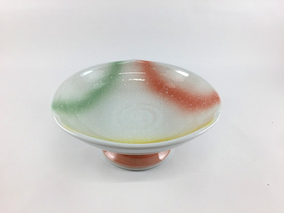 【SALE】三色吹高台鉢　15.5cm　有田焼【訳あり】