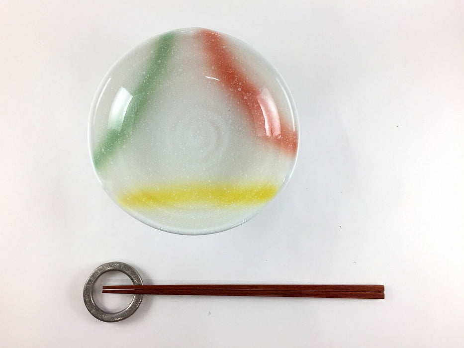 【SALE】三色吹高台鉢　15.5cm　有田焼【訳あり】