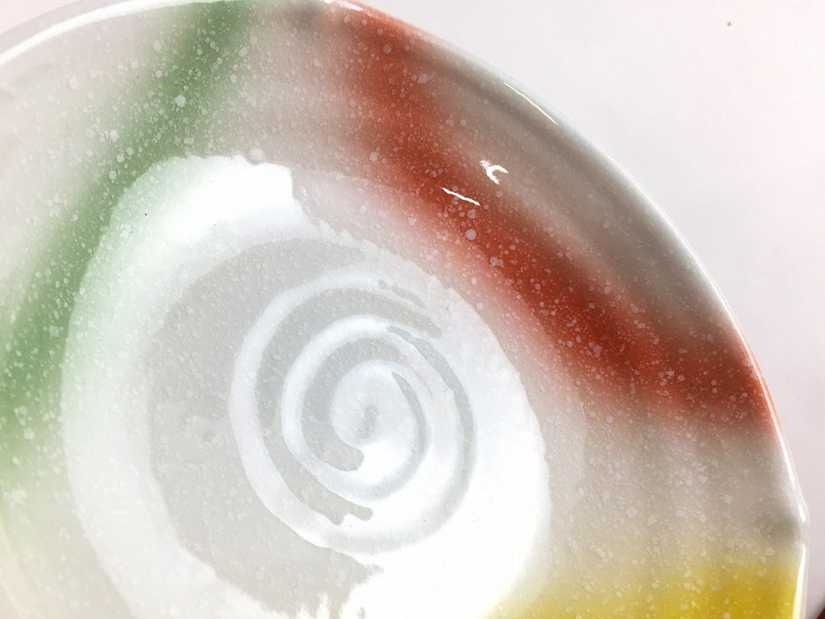 【SALE】三色吹高台鉢　15.5cm　有田焼【訳あり】