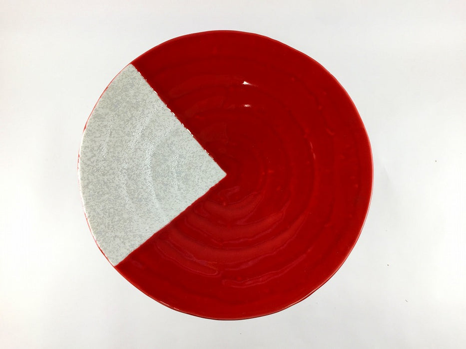 【SALE】錦紅赤陽光1/4天空向付親　19cm　有田焼【訳あり】