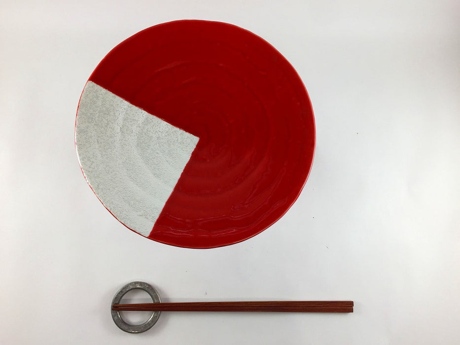 【SALE】錦紅赤陽光1/4天空向付親　19cm　有田焼【訳あり】