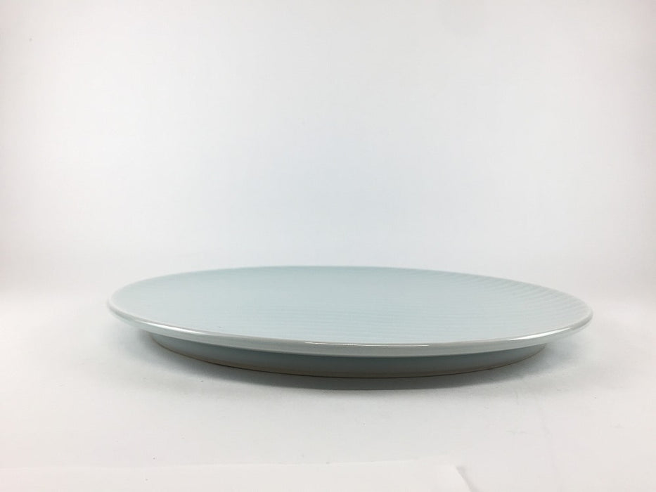 【SALE】波丸皿　青白　24.5cm 　有田焼【訳あり】