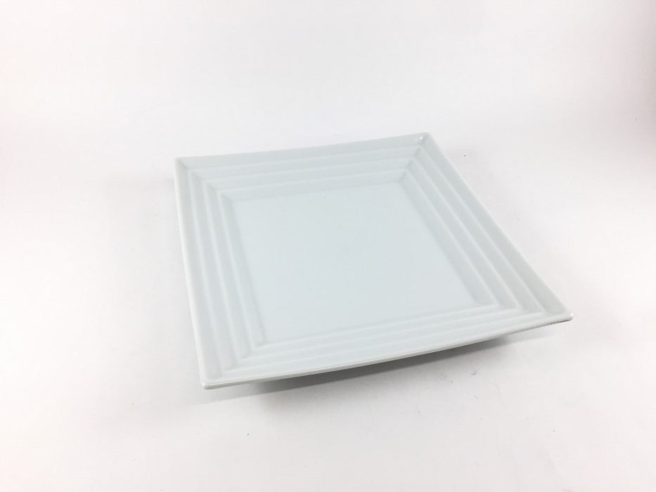 【SALE】段180角皿　白磁　18cm 　有田焼【訳あり】