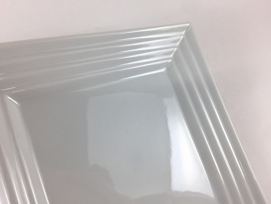【SALE】段180角皿　白磁　18cm 　有田焼【訳あり】