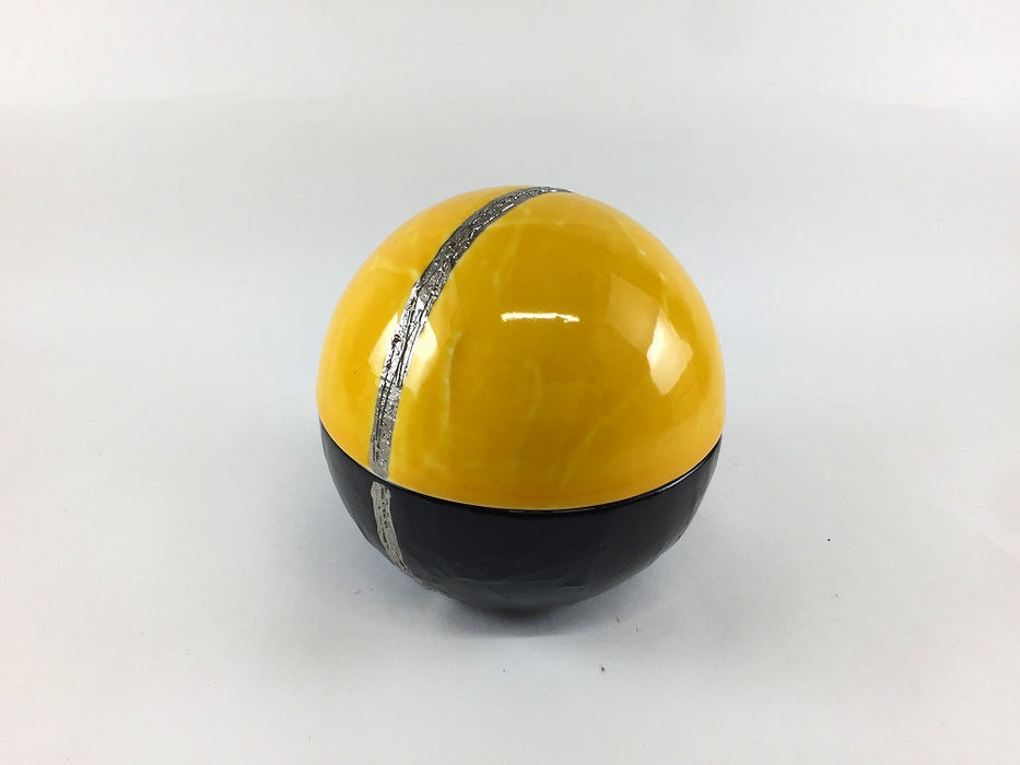 【SALE】銀帯丸蓋物　10.5cm　有田焼【訳あり】