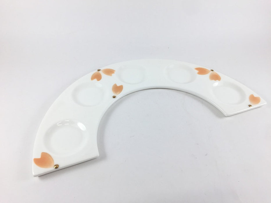 【SALE】花吹半月五品盛皿　31cm 　有田焼【訳あり】