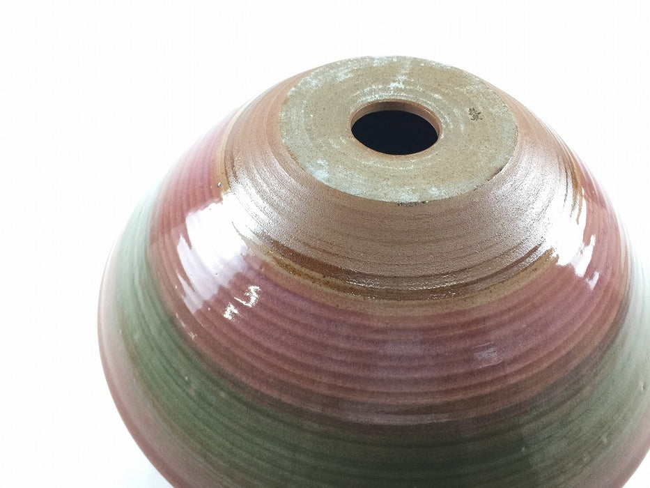 【SALE】34cm手洗い鉢(ピンク/青緑吹)　有田焼(j.R)【訳あり】