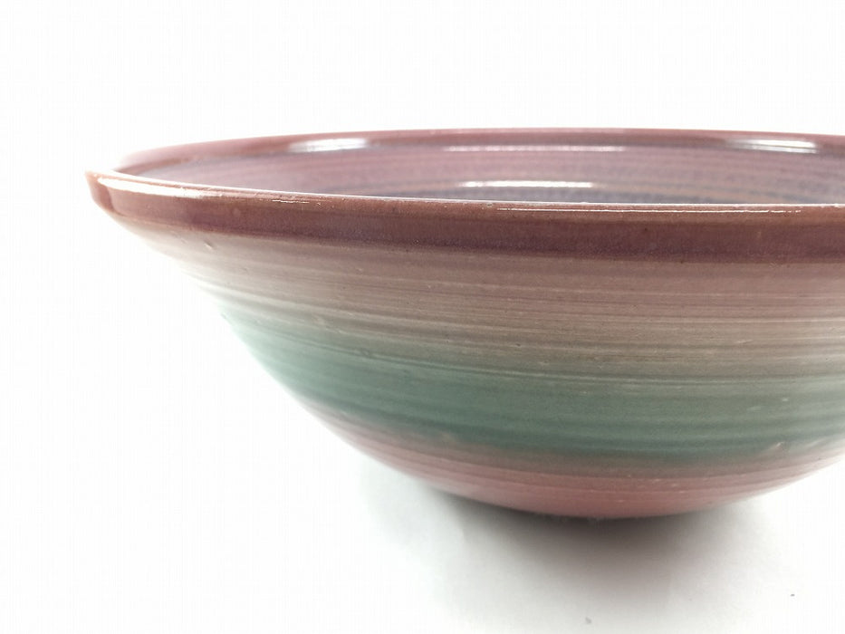 【SALE】39cm手洗い鉢.(ピンク/青緑吹)　有田焼(j.R)【訳あり】