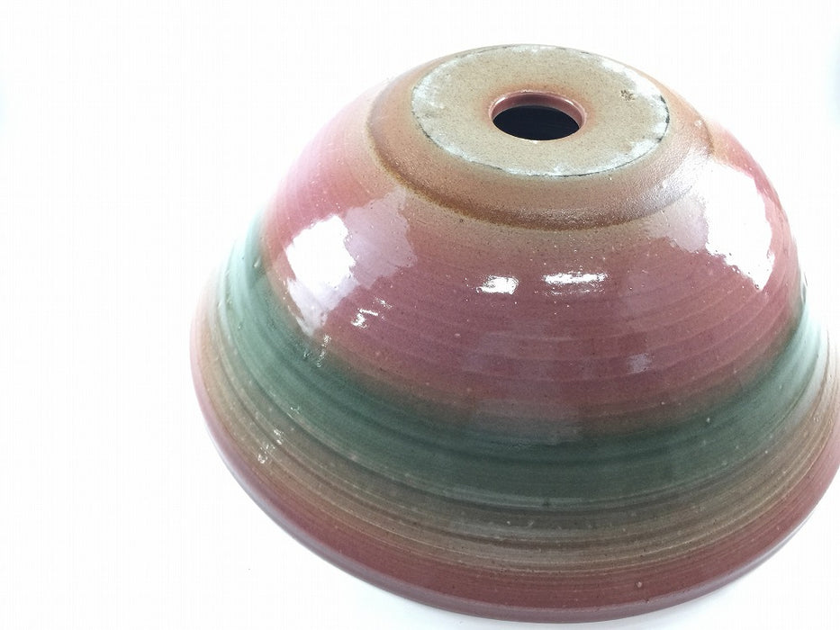 【SALE】39cm手洗い鉢.(ピンク/青緑吹)　有田焼(j.R)【訳あり】