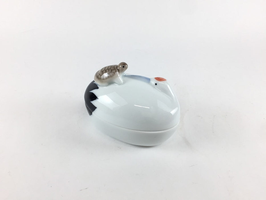 染付　鶴に亀蓋珍味　8cm　有田焼(j.R)