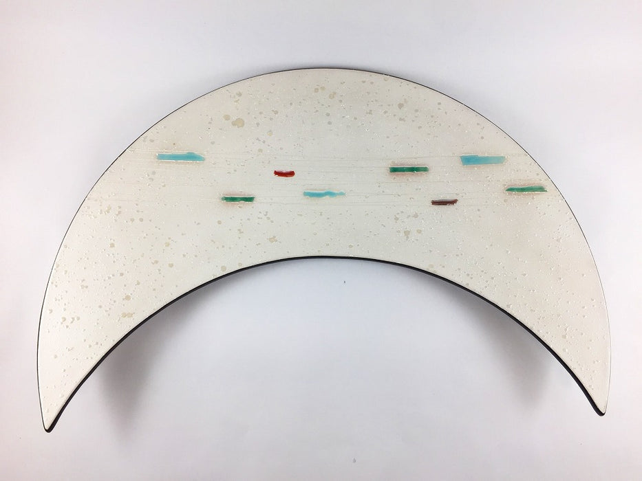 【SALE】パール琴三日月皿　26.5cm　有田焼【訳あり】