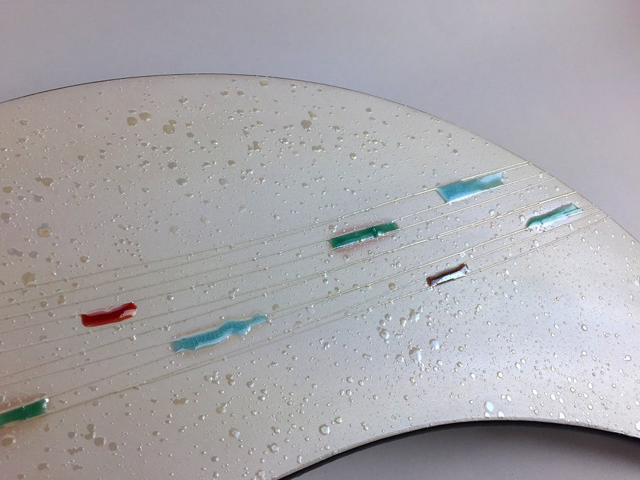 【SALE】パール琴三日月皿　26.5cm　有田焼【訳あり】