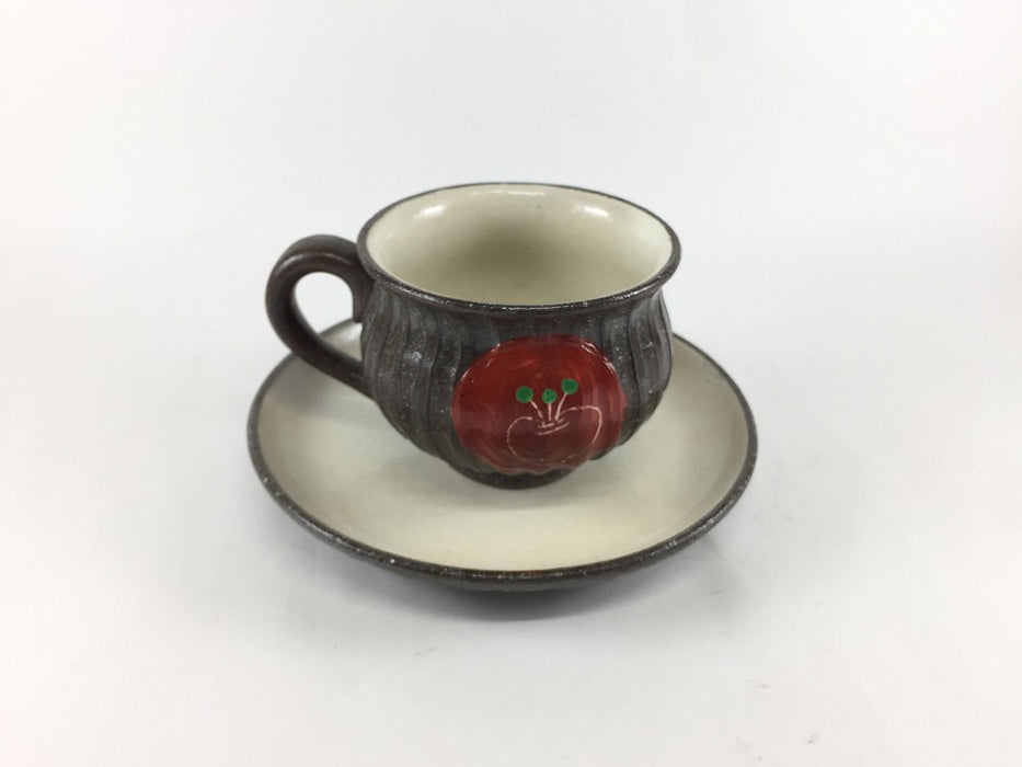 【SALE】丸コーヒーCS　黒土赤丸かぶ　200cc　波佐見焼【訳あり】