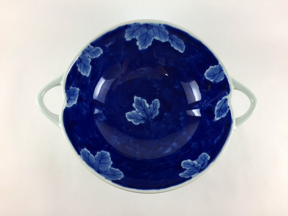 【SALE】ダミ木の葉耳付鉢　24cm　有田焼【訳あり】