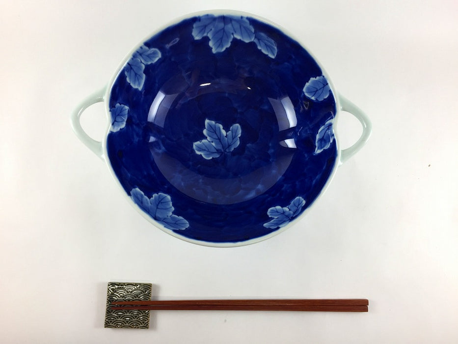 【SALE】ダミ木の葉耳付鉢　24cm　有田焼【訳あり】