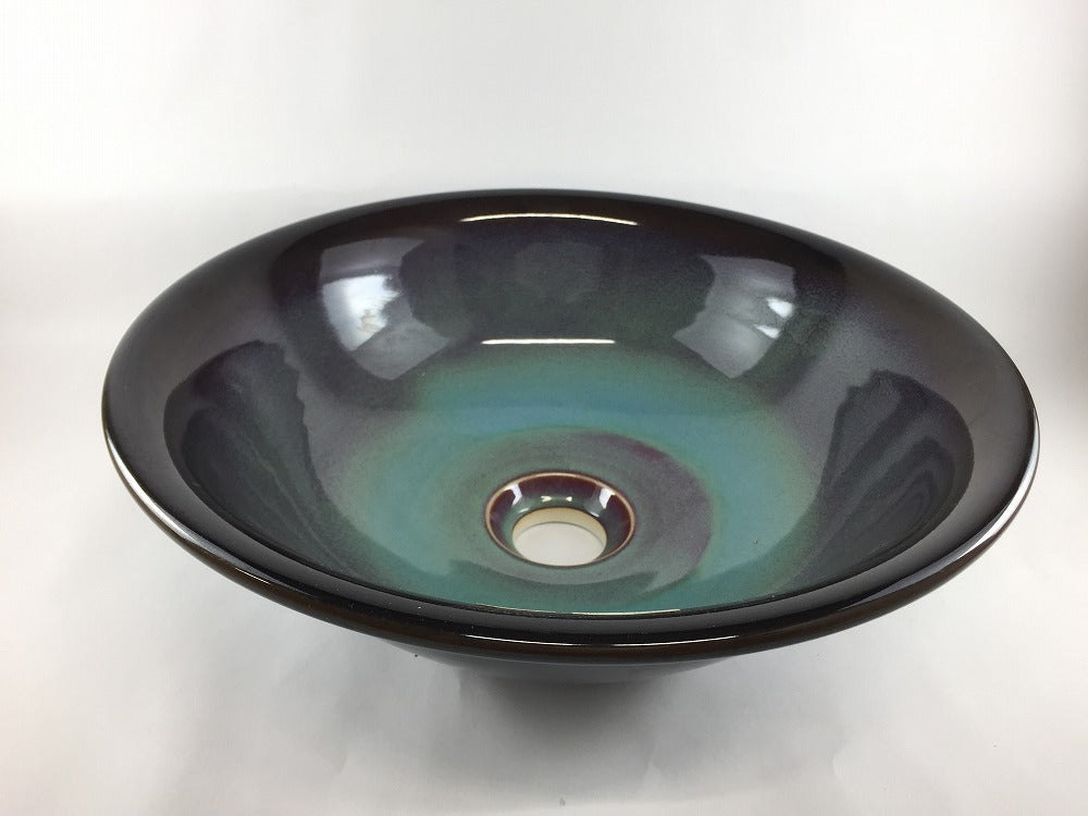 SALE】33cm反手洗鉢.碧緑彩 有田焼四郎窯(j.R)【訳あり】 — 佐賀有田