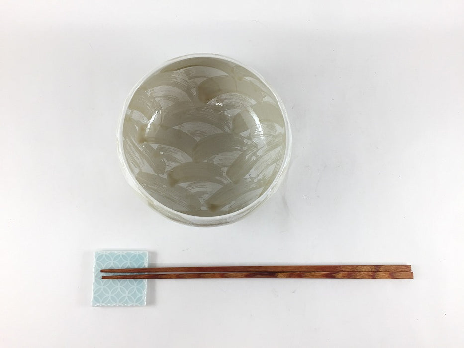 【SALE】内外銀波渕丸小丼　12cm　有田焼【訳あり】